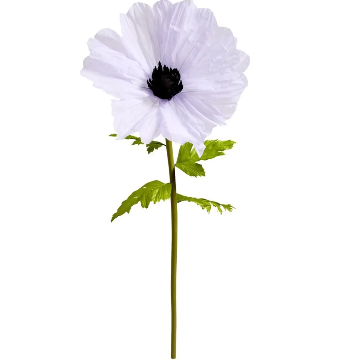 Fleur artificielle pavot bleuté XXL 1 tige Ø60xH180cm