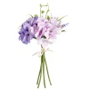 Fleur artificielle piquet hortensia rose et violet 4 têtes