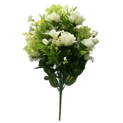 Fleur artificielle piquet hortensia/rose/lys blanc Ø40xH70cm < Gifi Best