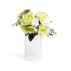 Fleur artificielle piquet pivoine/hortensia/eucalyptus orange Ø20xH40cm < Gifi Best
