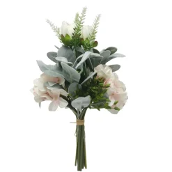 Fleur artificielle piquet pivoine/hortensia/oreille d'ours blanc et violet < Gifi New