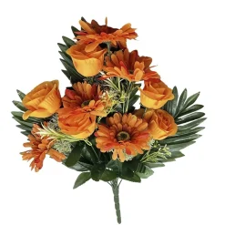 Fleur artificielle piquet rose/gerbera orange Ø22xH43cm < Gifi Sale