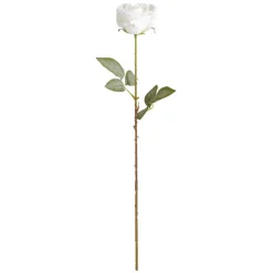 Fleur artificielle rose blanche H63cm < Gifi