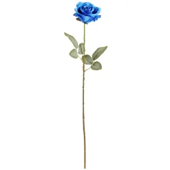 Fleur artificielle rose bleue H63cm