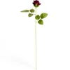 Fleur artificielle rose rouge foncé H51cm