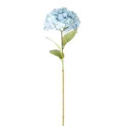 Fleur artificielle 1 tige hortensia bleu H82cm