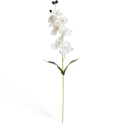 Fleur artificielle tige orchidée blanche 7 têtes H62cm