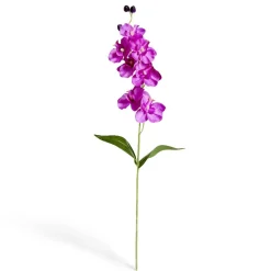 Fleur artificielle tige orchidée rose 7 têtes H62cm