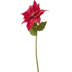 Fleur de Noël artificielle XL poinsettia pailletée rouge H150cm < Gifi Best
