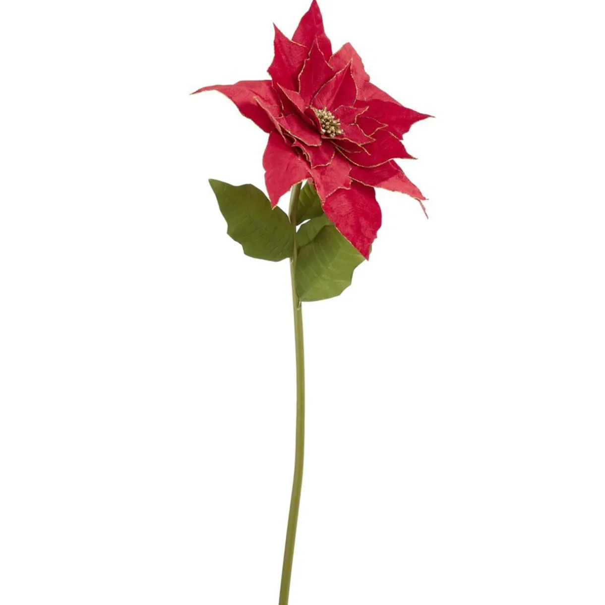 Fleur de Noël artificielle XL poinsettia pailletée rouge H150cm < Gifi Best
