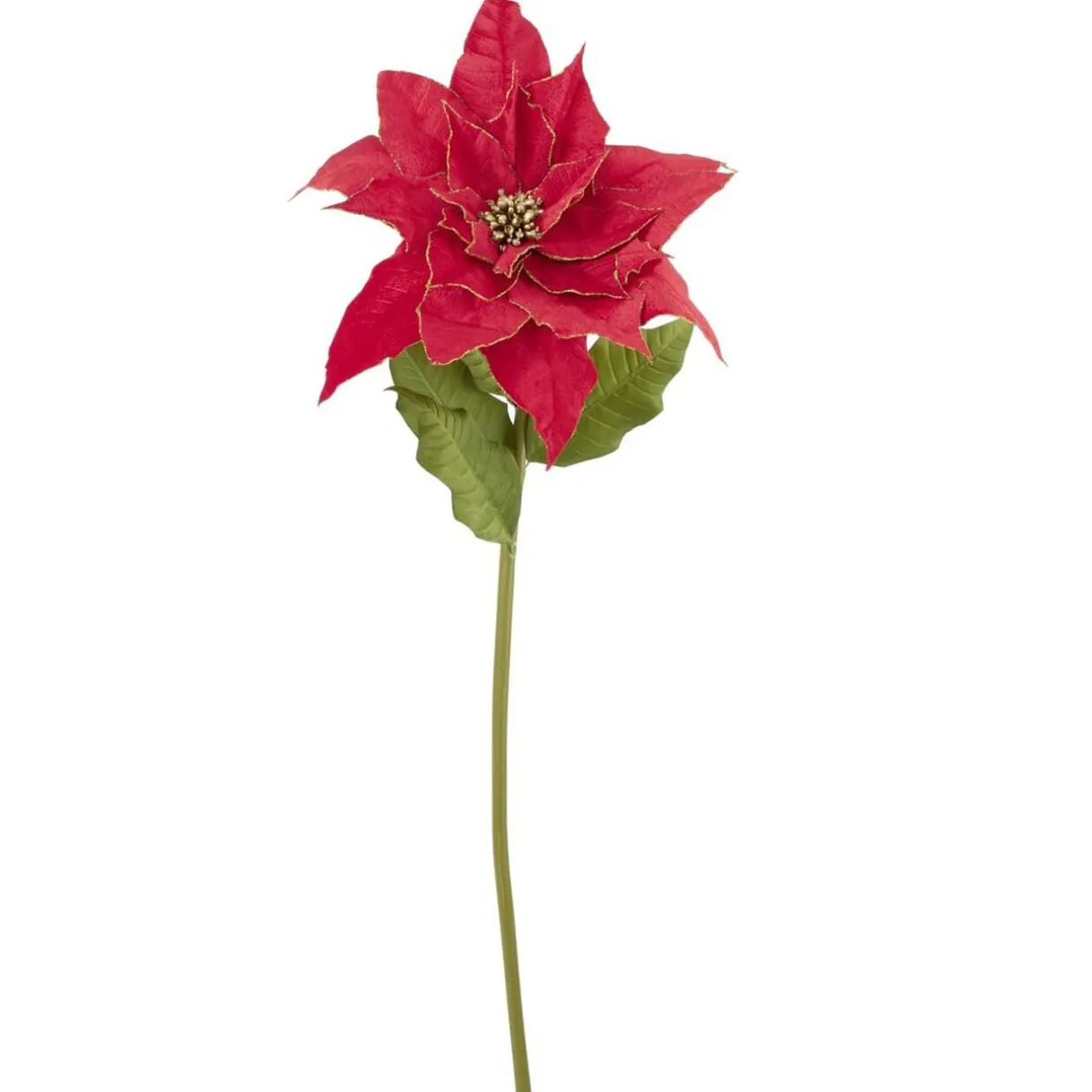Fleur de Noël artificielle XL poinsettia pailletée rouge H150cm < Gifi Best