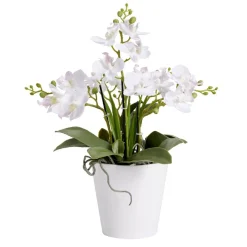 Fleurs artificielles en pot orchidée blanche 5 branches H32cm < Gifi Sale
