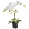 Fleurs artificielles en pot orchidée blanche 4 branches H71cm < Gifi New