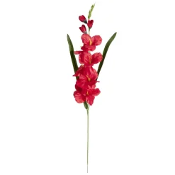 Fleurs artificielles glaïeul rouge 1 tige L75cm < Gifi Online