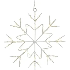 Flocon de Noël lumineux 55LED blanc chaud H20cm < Gifi Best