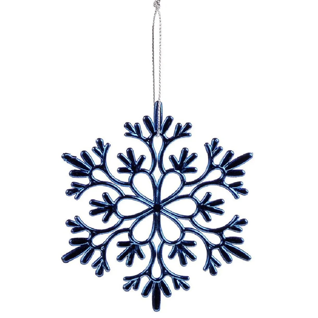 Flocon à suspendre brillant bleu ou blanc Ø10cm < Gifi