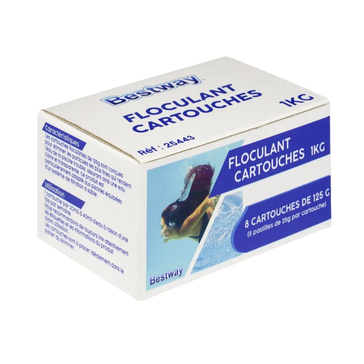 Floculant 1kg cartouche 20gr < Gifi