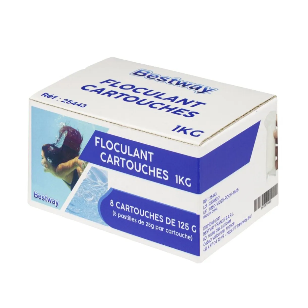 Floculant 1kg cartouche 20gr < Gifi