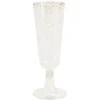 Flûte à champagne plastique réutilisable x4 doré pailleté Ø6xH23cm < Gifi Sale