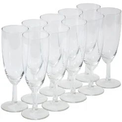 Flûte à champagne x10 verre transparent 15cl