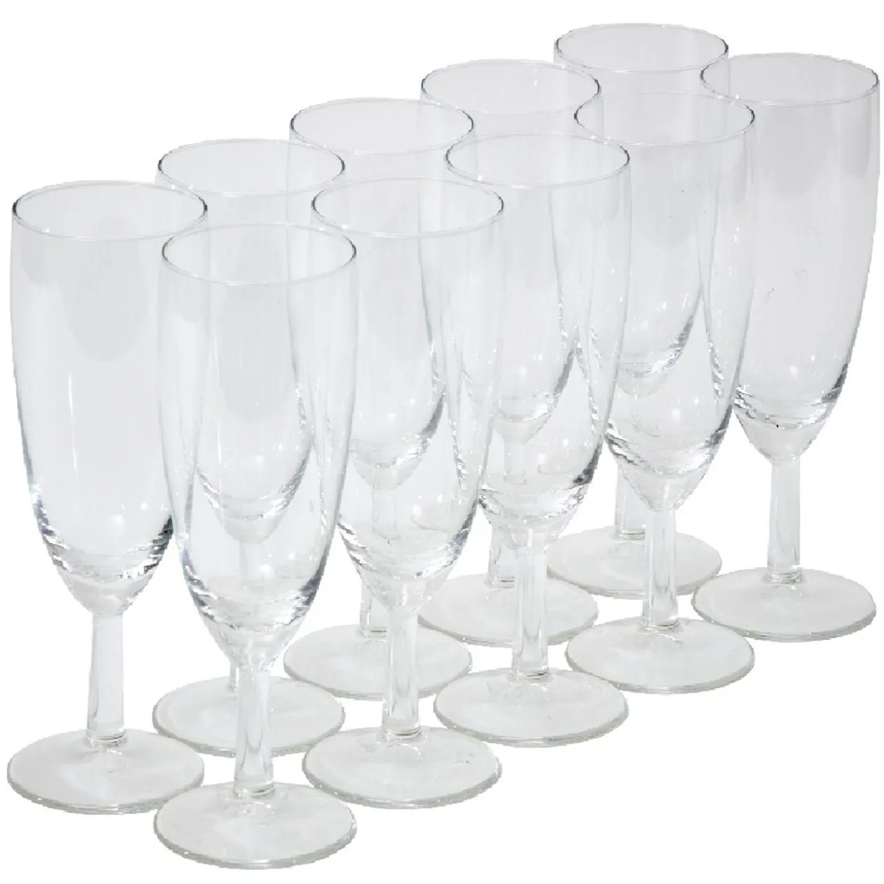 Flûte à champagne x10 verre transparent 15cl