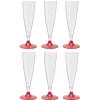 Flûte en plastique rouge réutilisable x6 < Gifi New