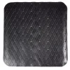 Fond de douche aspect capitonné PVC noir 49,5x50,5cm