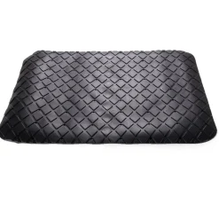 Fond de douche aspect capitonné PVC noir 49,5x50,5cm