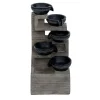 Fontaine de jardin lumineuse cascade 5 niveaux H39cm < Gifi Best