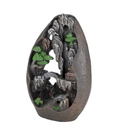 Fontaine à encens cascade plastique marron Ø10,5x22cm < Gifi Outlet