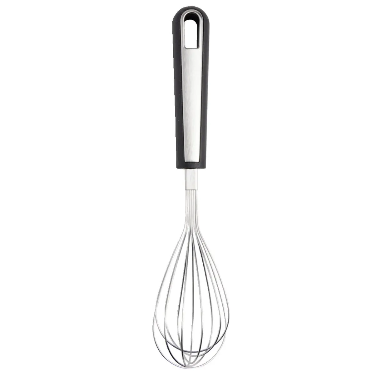 Fouet en inox avec manche en plastique noir L.29,5cm < Gifi Discount