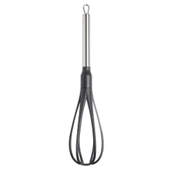 Fouet en plastique avec manche en inox L.32,5cm