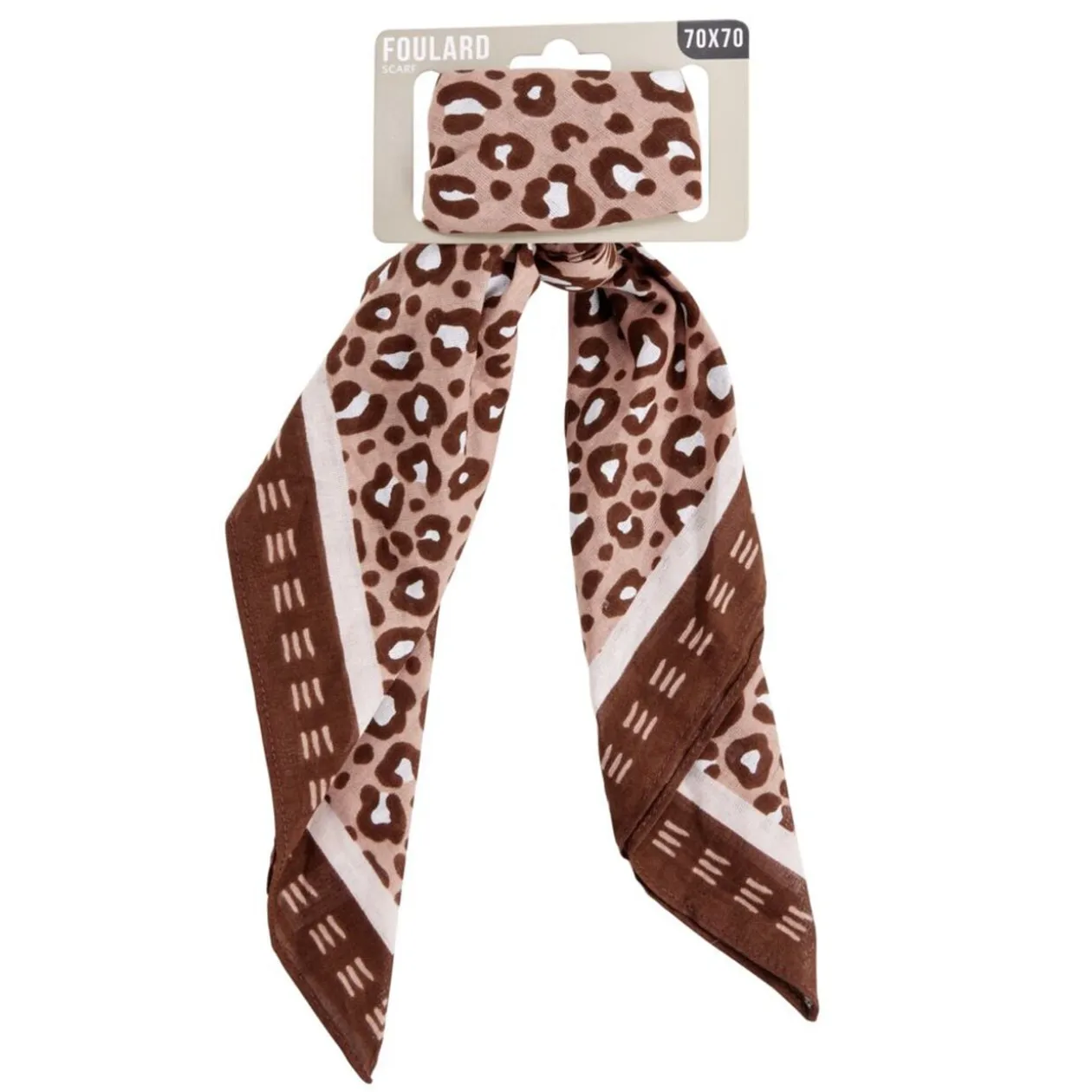 Foulard carré 100% coton 70x70cm (2 modèles)
