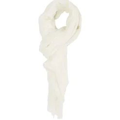 Foulard plissé lurex polyester blanc 75x180cm < Gifi