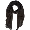 Foulard plissé noir pailleté