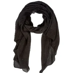 Foulard plissé noir pailleté