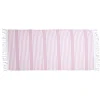 Fouta 100% coton rayée rose et blanc 152x71cm < Gifi Discount