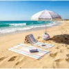 Fouta de plage 1 personne coton bayadère rayures colorées 92x165cm