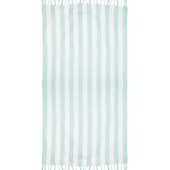 Fouta de plage 1 personne marinière blanc et corail 90x180cm < Gifi Best