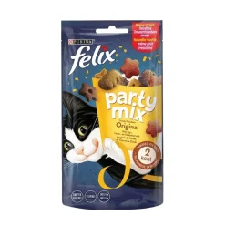 Friandise pour chat Félix party mix saveur poulet et dinde sachet 60g