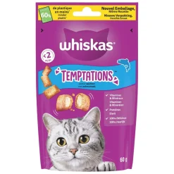 Friandise pour chat Whiskas tentations saveur saumon sachet 60g