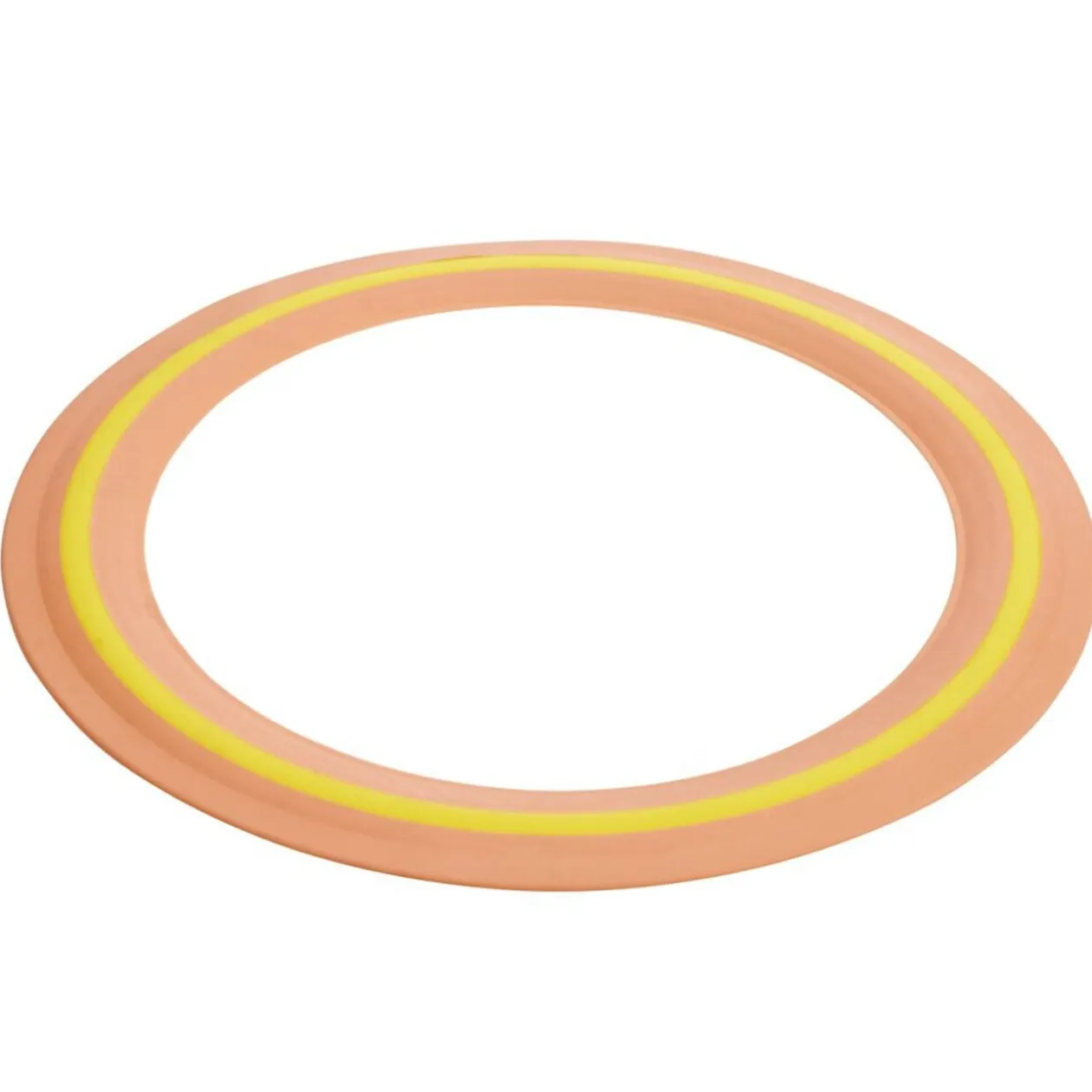 Frisbee disque volant en caoutchouc et plastique rouge corail Ø28,5cm