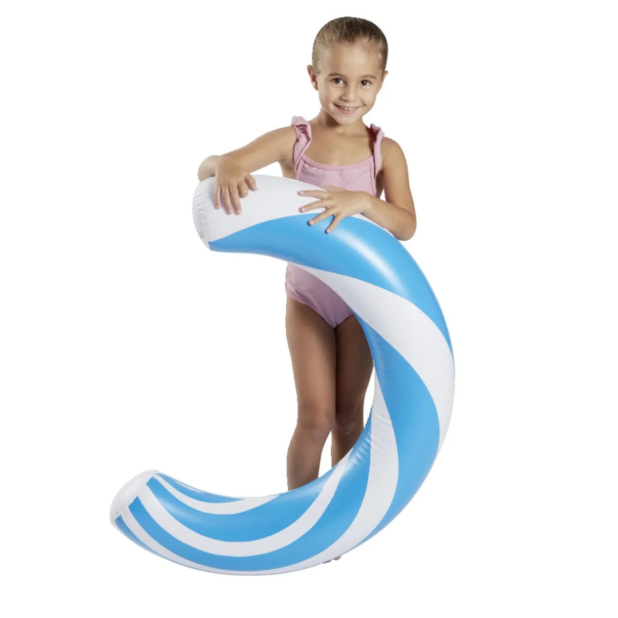 Frite gonflable XL plastique bleu et blanc 58x15xL89cm < Gifi Clearance