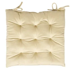 Galette de chaise carrée à nouettes 9 points polyester couleur unie (3 modèles) < Gifi Best