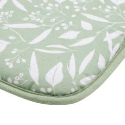 Galette de chaise carrée à nouettes motifs feuillage 36x38cm (2 modèles vert ou beige) < Gifi