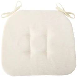 Galette de chaise carrée polyester pailleté 42X38X4 cm (2 modèles noir ou blanc) < Gifi Outlet