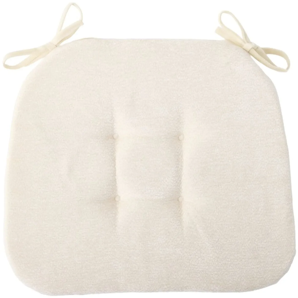 Galette de chaise carrée polyester pailleté 42X38X4 cm (2 modèles noir ou blanc) < Gifi Outlet