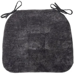 Galette de chaise carrée polyester pailleté 42X38X4 cm (2 modèles noir ou blanc) < Gifi Outlet