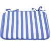 Galette de chaise carrée rayures bayadères blanches et bleues 40x40cm < Gifi