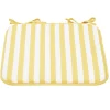 Galette de chaise carrée rayures bayadères blanches et jaunes 40x40cm < Gifi Hot
